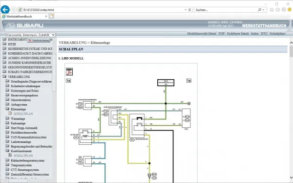Subaru WRX / WRX STI Levorg 2015 2016 Werkstatthandbuch Reparaturanleitung orig. CD