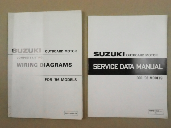 Suzuki 2 - 225 Models 1996 Outboard Motor Wiring Diagrams Service Data Manual