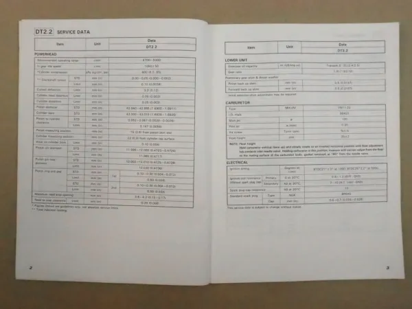 Suzuki 2.2 - 225 Models 1997 Outboard Motor Wiring Diagrams Service Data Manual