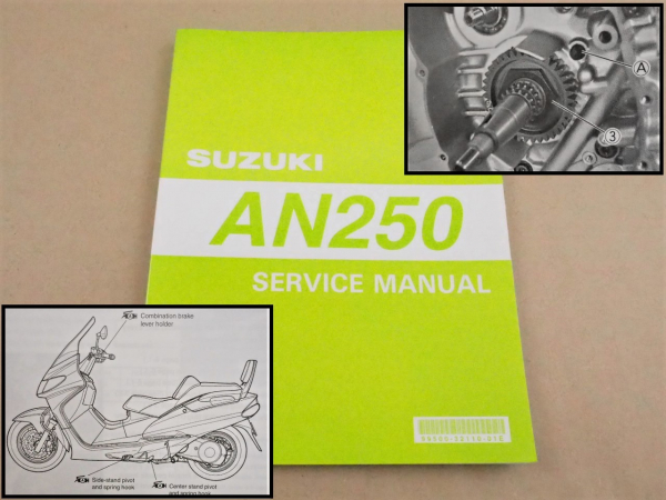 Suzuki AN 250 1998 Burgman Scooter Service Manual Werkstatthandbuch