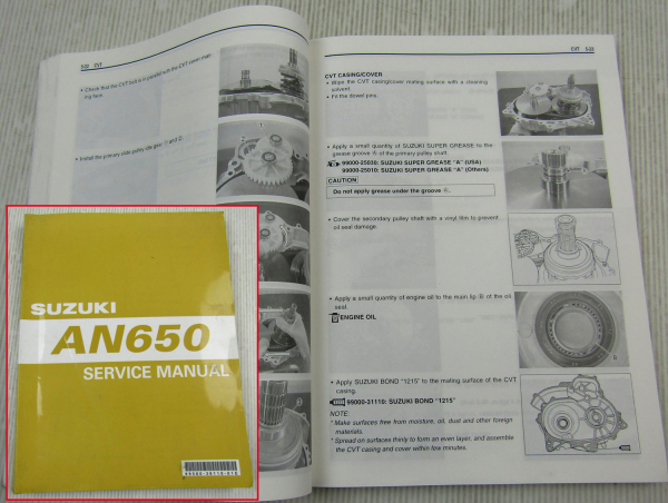 Suzuki AN650 Service Workshop Manual Maintenance edition 2002