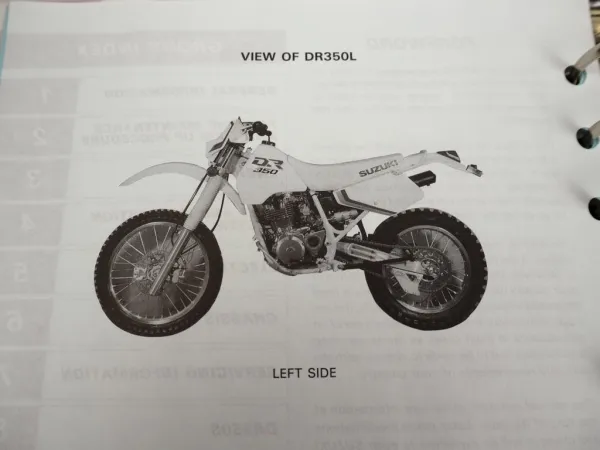 Suzuki DR 350 350S SH Service Manual 1990 - 1995 Werkstatthandbuch