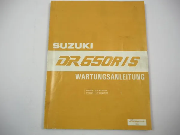 Suzuki DR 650R /S Werkstatthandbuch 1992-1995 Reparaturanleitung Wartungsanleitung