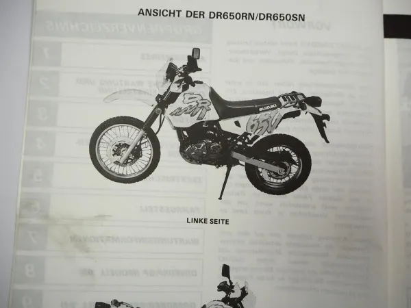 Suzuki DR 650R /S Werkstatthandbuch 1992-1995 Reparaturanleitung Wartungsanleitung