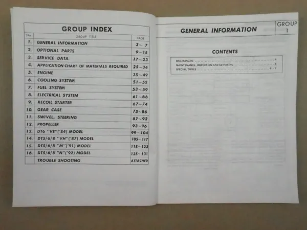 Suzuki DT5 DT6 DT8 Outboard Motor Service Manual Werkstatthandbuch 1982 - 1992