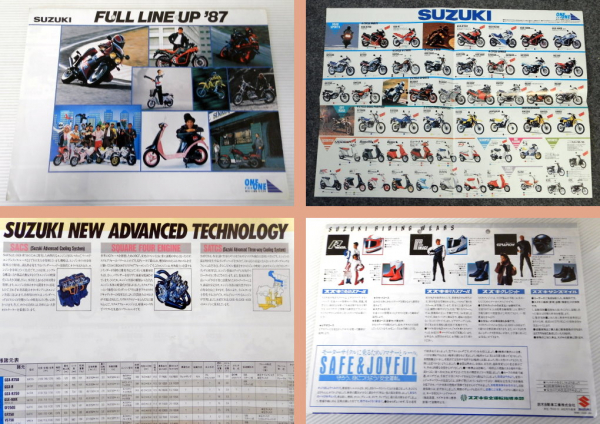Suzuki Full Line Up 1987 Motorrad Gesamtprogramm Prospekt