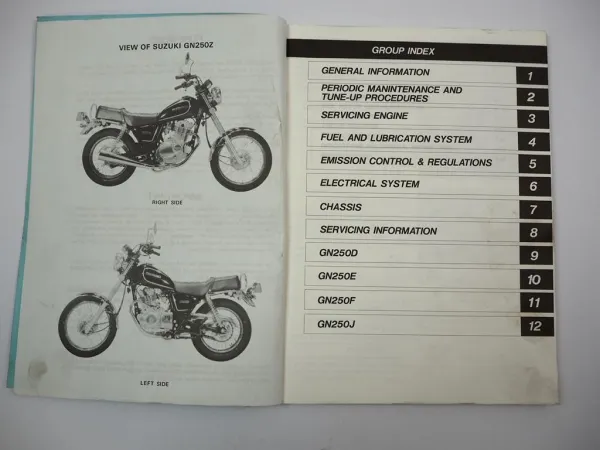 Suzuki GN 250 Service Repair Workshop Manual & Maintenance 1982-1990