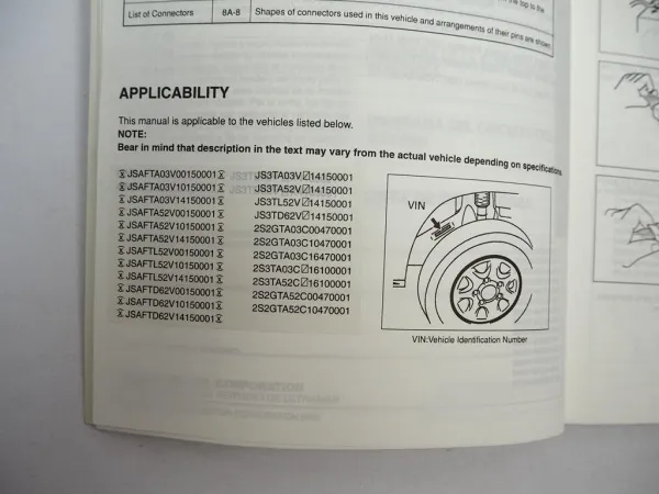 Suzuki Grand Vitara Elektrik Schaltpläne 2001 Werkstatthandbuch Verkabelung Wiring Diagram