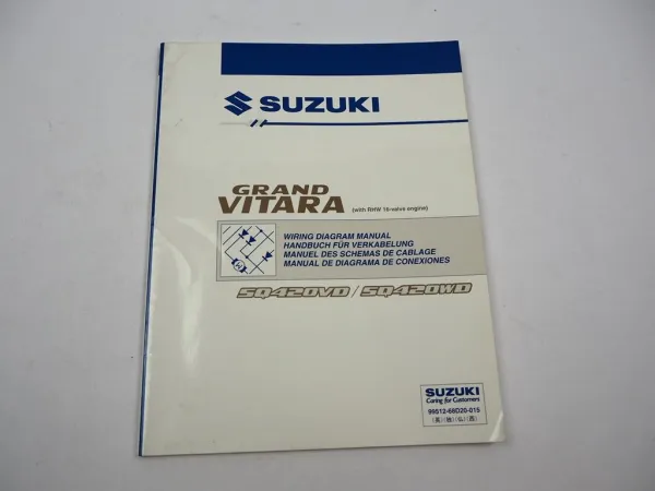 Suzuki Grand Vitara RHW Elektrik Schaltpläne 2003 Werkstatthandbuch Verkabelung