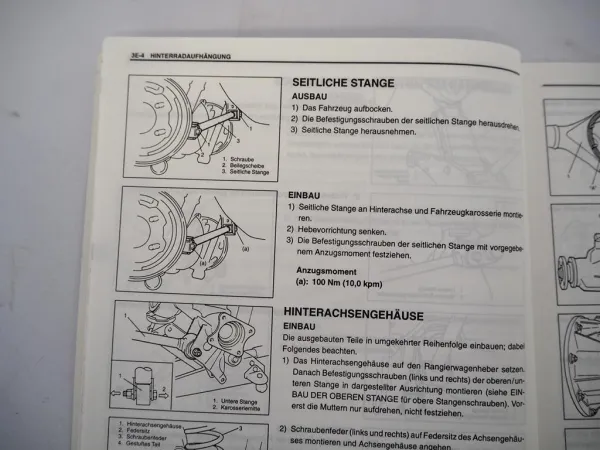 Suzuki Grand Vitara SQ 416 420 625 2001 Werkstatthandbuch H25 G16 J20 Motor Tempomat