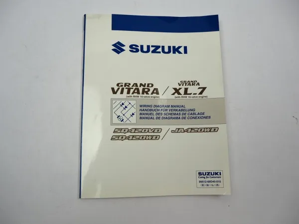 Suzuki Grand Vitara XL-7 RHW Elektrik Schaltpläne 2004 Werkstatthandbuch Verkabelung