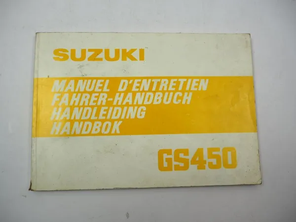 Suzuki GS450 GS450S Bedienungsanleitung Fahrerhandbuch Owners Manual 1979