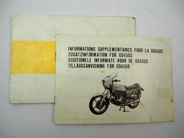 Suzuki GS450 GS450S Bedienungsanleitung Fahrerhandbuch Owners Manual 1979