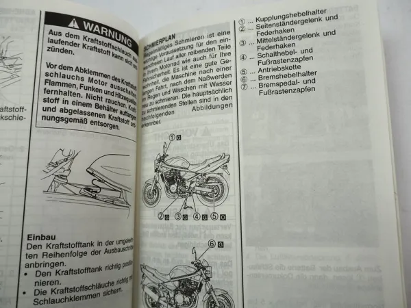 Suzuki GSF600 GSF600S Bandit 01K Fahrerhandbuch Betriebsanleitung Wartung Pflege