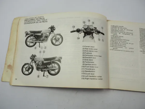 Suzuki GT200 X5 Fahrerhandbuch Betriebsanleitung Bedienung Wartung Owners Manual