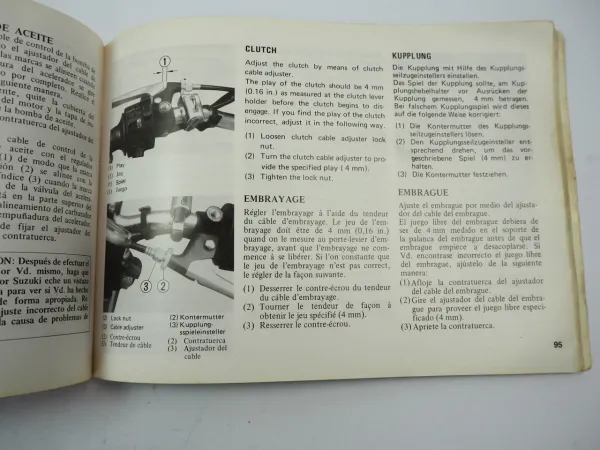 Suzuki GT200 X5 Fahrerhandbuch Betriebsanleitung Bedienung Wartung Owners Manual