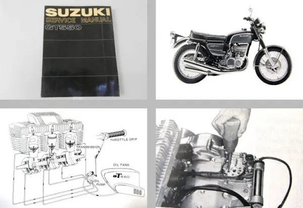 Suzuki GT550 Werkstatthandbuch Wartung Service Manual 1973