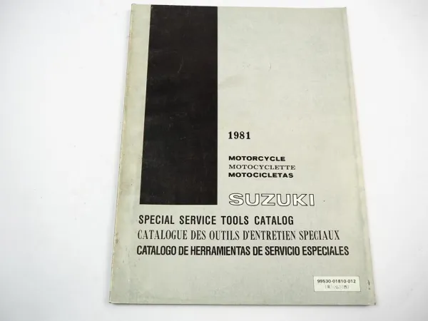 Suzuki Motorrad Spezialwerkzeug Katalog 1981 Service Tools Catalog Motorcycle #1