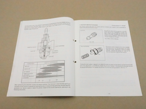 Suzuki RM80H 125H 250H LT250RH 500 VM Carburetor Tuning Manual Werkstatthandbuch