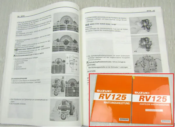 Suzuki RV125 Werkstatthandbuch Wartung Reparaturanleitung 2003 + Ergänzung 2006