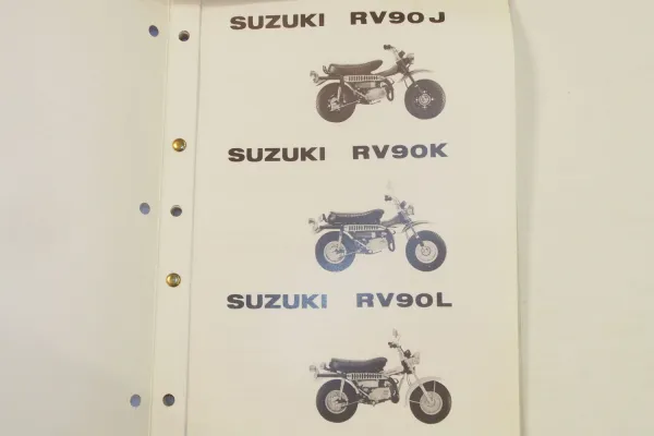 Suzuki RV90 J K L Motorcycles E1 Spare Parts Catalogue List ca 74 Ersatzteillist