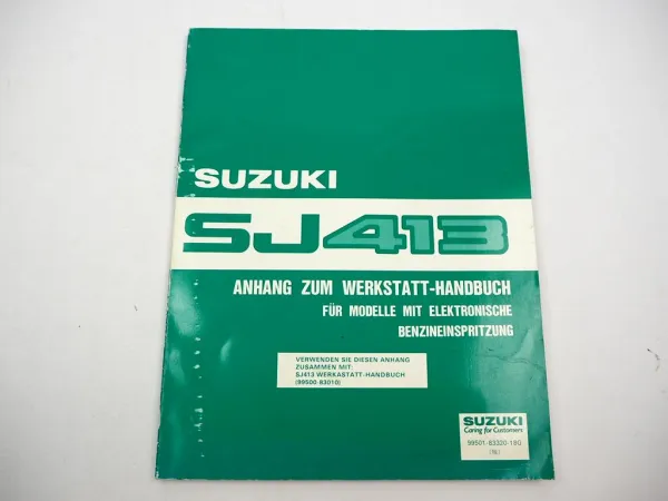 Suzuki Samurai SJ413 Einspritzer Reparaturanleitung Werkstatthandbuch 1989