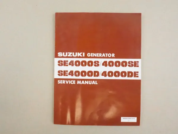 Suzuki SE4000 Generator Service Manual Werkstatthandbuch 1982