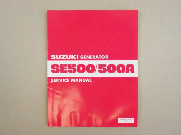Suzuki SE500 SE500A Generator Service Manual Werkstatthandbuch 1981