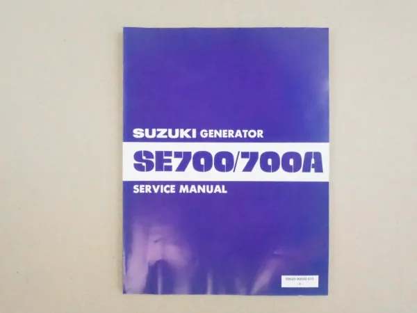 Suzuki SE700 Generator Service Manual Werkstatthandbuch 1981