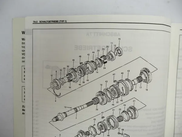Suzuki SQ416/420/625 Grand Vitara Werkstatthandbuch Getriebe Differential 1998