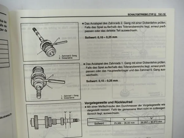 Suzuki SQ416/420/625 Grand Vitara Werkstatthandbuch Getriebe Differential 1998