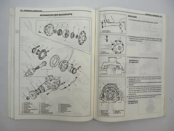 Suzuki SQ416/420/625 Grand Vitara Werkstatthandbuch Getriebe Differential 1998