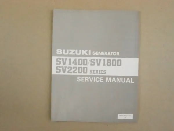 Suzuki SV1400 1800 2200 Generator Service Manual Werkstatthandbuch 1991