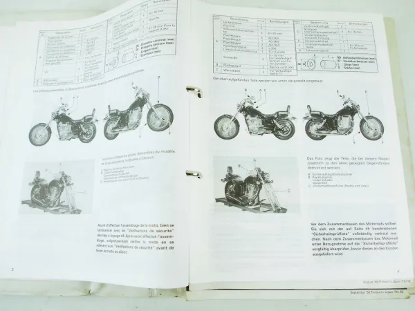 Suzuki SV650X - VS1400 VL1500 - 16 Montageanleitungen Set up Manuals