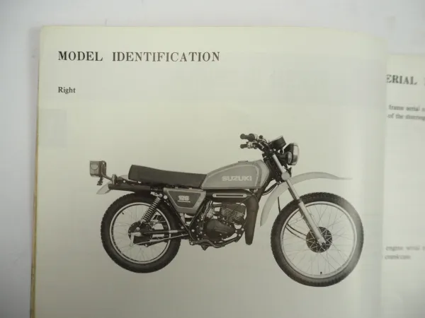 Suzuki TS125 Service Manual Werkstatthandbuch 1978