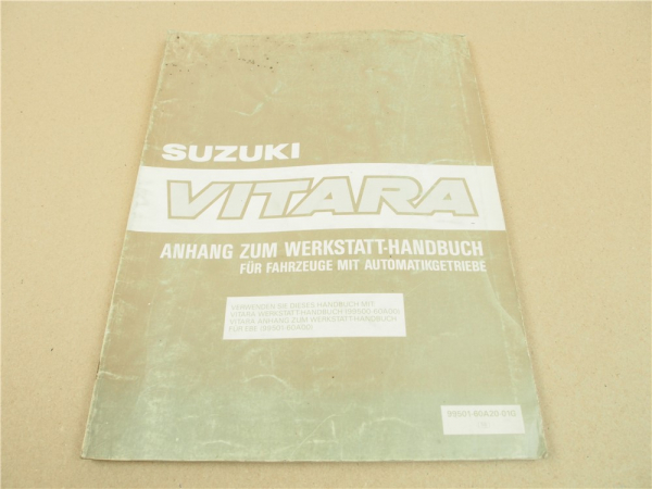 Suzuki Vitara 4WD Allrad mit Automatikgetriebe Werkstatthandbuch Zusatz 1989