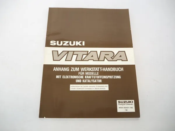 Suzuki Vitara mit Katalysator 1988 / 1991 Reparaturanleitung Werkstatthandbuch