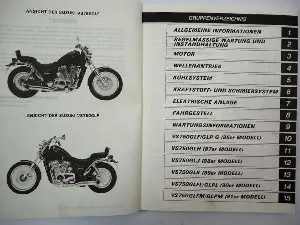 Suzuki VS750 GL Intruder Werkstatthandbuch 1985-1991 Reparaturanleitung Wartungsanleitung