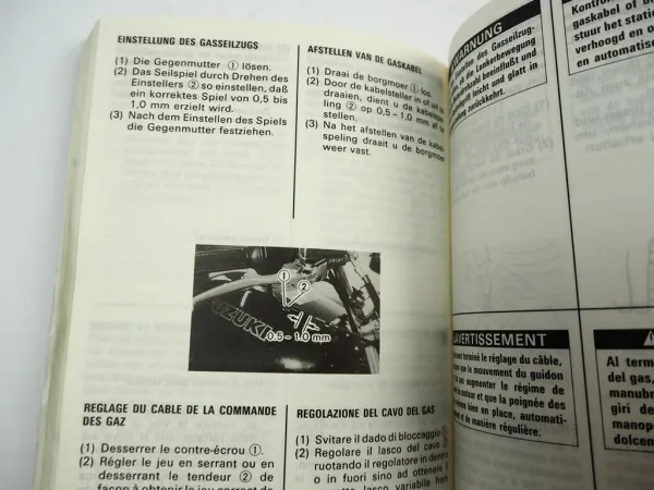 Suzuki VX800 Fahrerhandbuch Betriebsanleitung Handleiding N 1991 Manuel du proprietaire