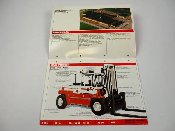 Svetruck Gabelstapler Hubgerüste Gabelträger 8 bis 50t Prospekt 1993
