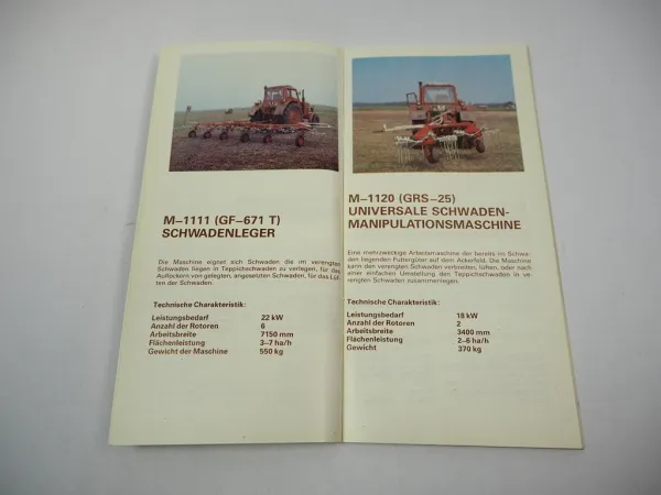 Szolnoki Mezögep Anbaugeräte für Traktoren Produktprogramm Ungarn 1970er J