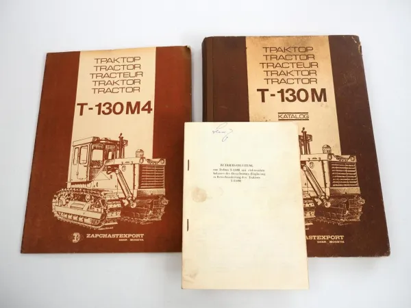 T-130M T-130M4 Traktor Raupenschlepper Ersatzteilkatalog + Ergänzungen 1984