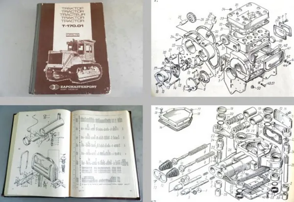 T-170.01 Traktor T170 Raupe Ersatzteilliste 1980er Jahre Zapchastexport SSSR Mos