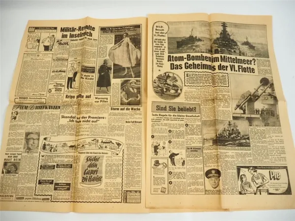 Tageszeitung Bild Bildzeitung vom 13. März 1957