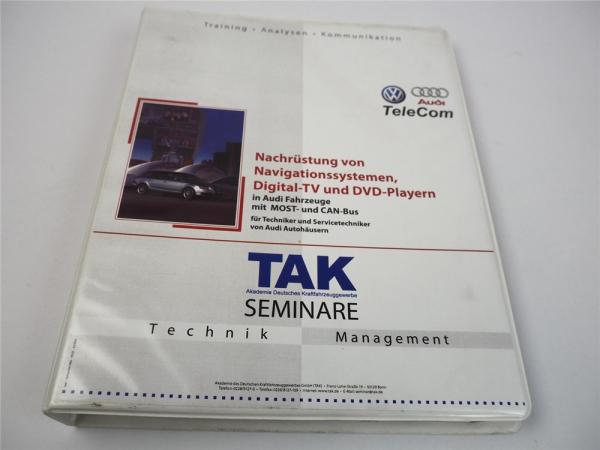 TAK Seminar Nachrüstung Multimedia Digital TV DVB T DVD MP3 Player in Audi VW