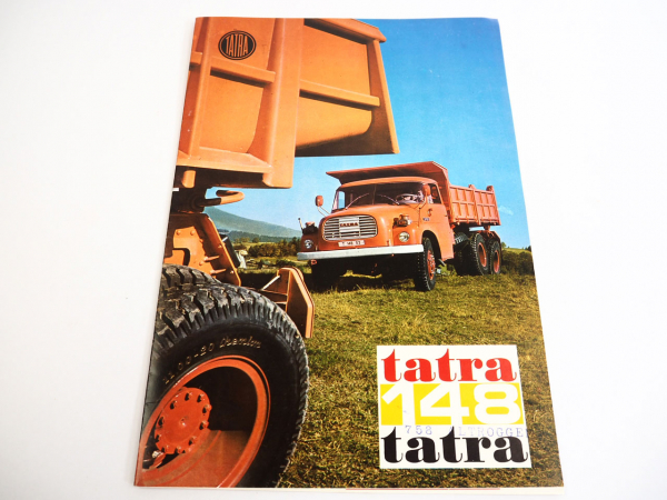 Tatra 148 LKW Programm S1 6x6 Kipper Pritschenwagen Prospekt ca 1960er Jahre