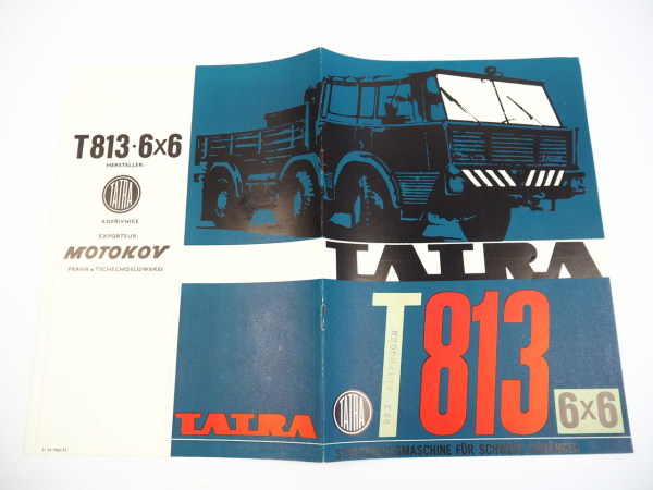 Tatra 813 6x6 Zugmaschine für schwere Anhänger Prospekt ca 1973 CSSR Militär