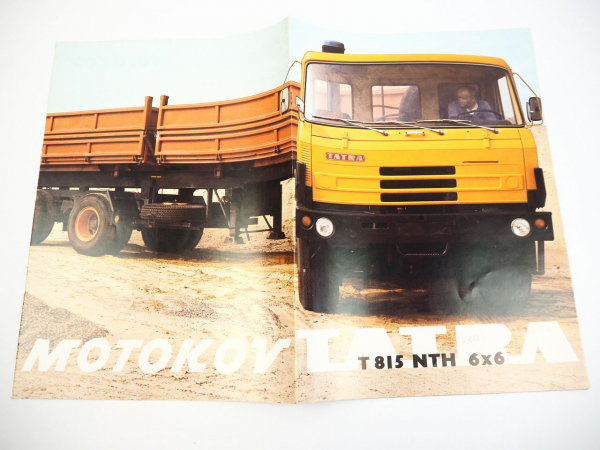 Tatra 815 NTH 6x6 Sattelzugschlepper LKW Prospekt in 5 Sprachen ca 1980er CSSR