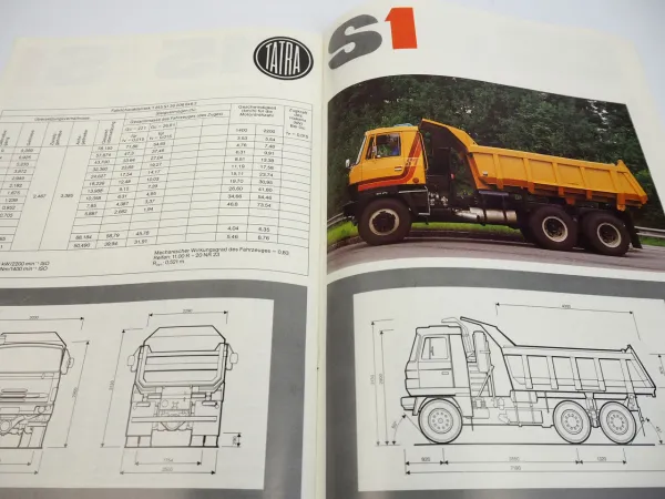 Tatra 815 S1 S3 26 208 Kipper LKW Prospekt in 3 Sprachen ca 1980er CSSR