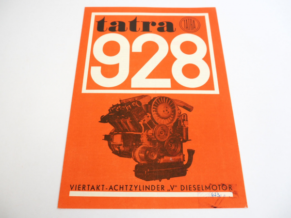 Tatra 928 V 8 Zylinder Dieselmotor für Tatra 138 LKW Prospekt ca 1960er